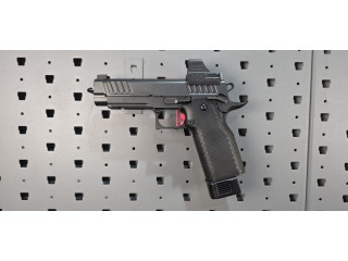 STI STACCATO P 2011 STEEL FRAME 9MM W/ STEEL CHEELY GRIP RED-DIRT TRIGGER, HSUN 508T